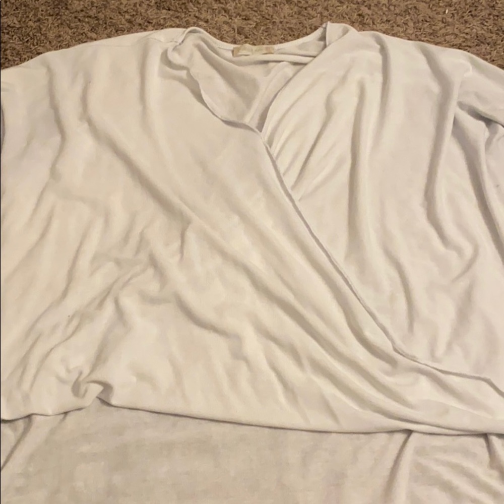 White Flowy Top